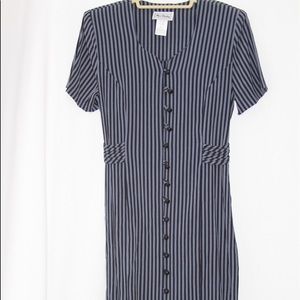 MISS DORBY Blue Button up Back detail dress